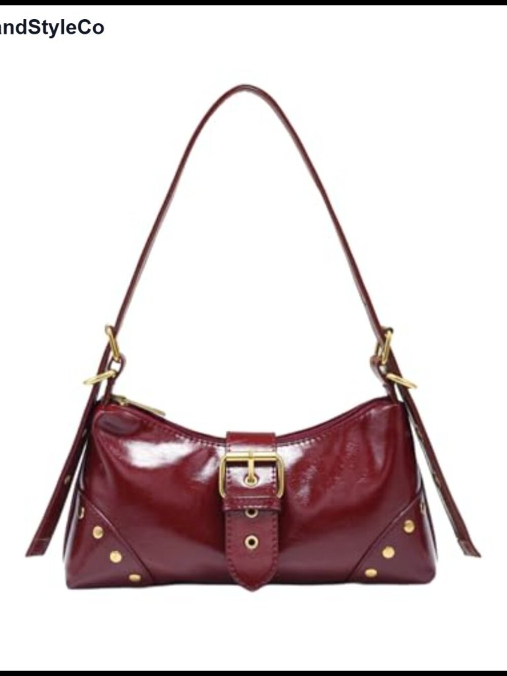 Y2K Faux Leather Shoulder Bag Hobo Handbag Clutch Purse Retro Zipper